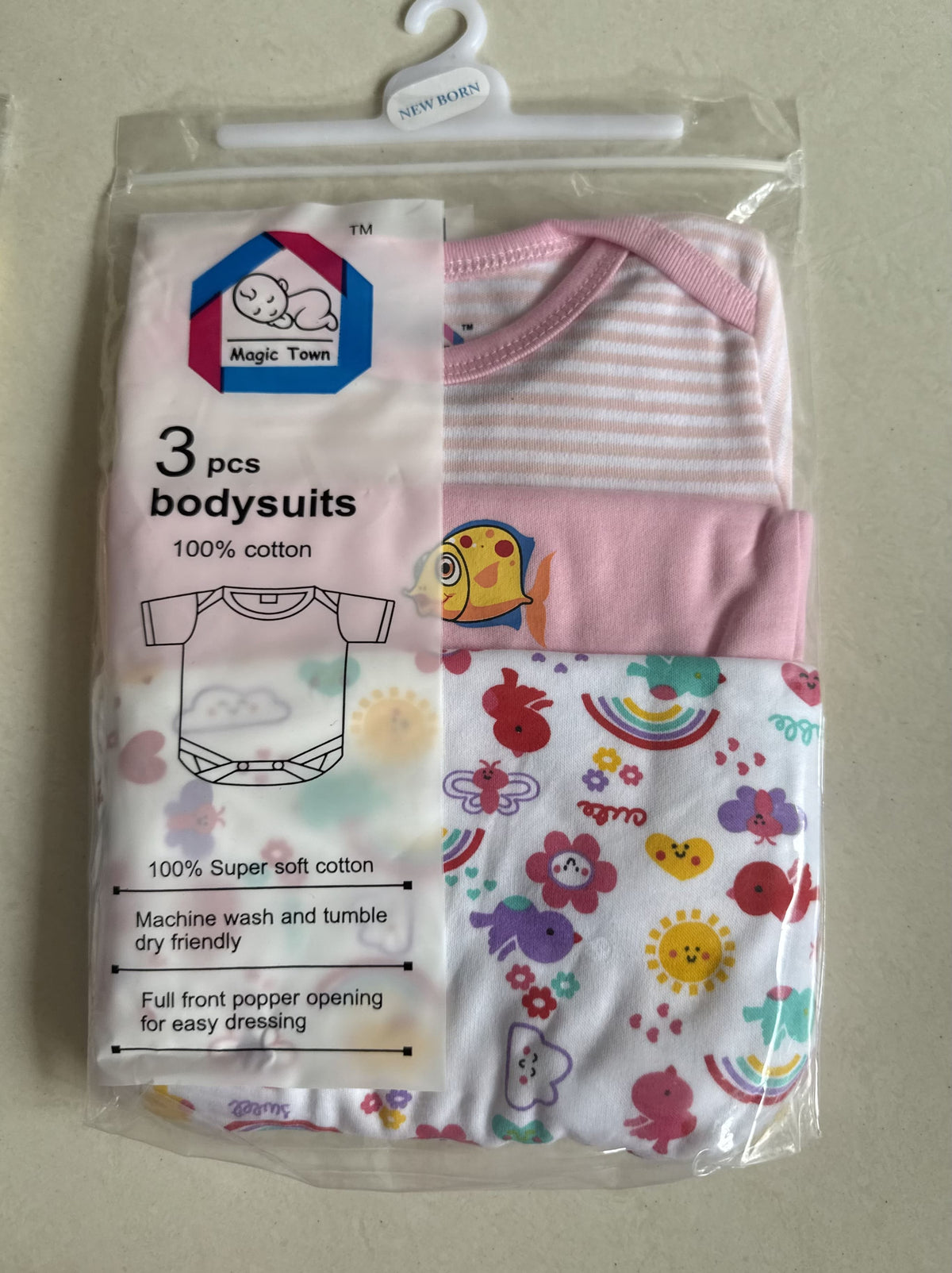 3 Piece Onesies Set Soft Cotton