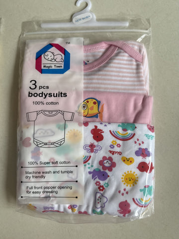 3 Piece Onesies Set Soft Cotton