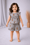Sleeveless Frill Shorts Set - Rabbit