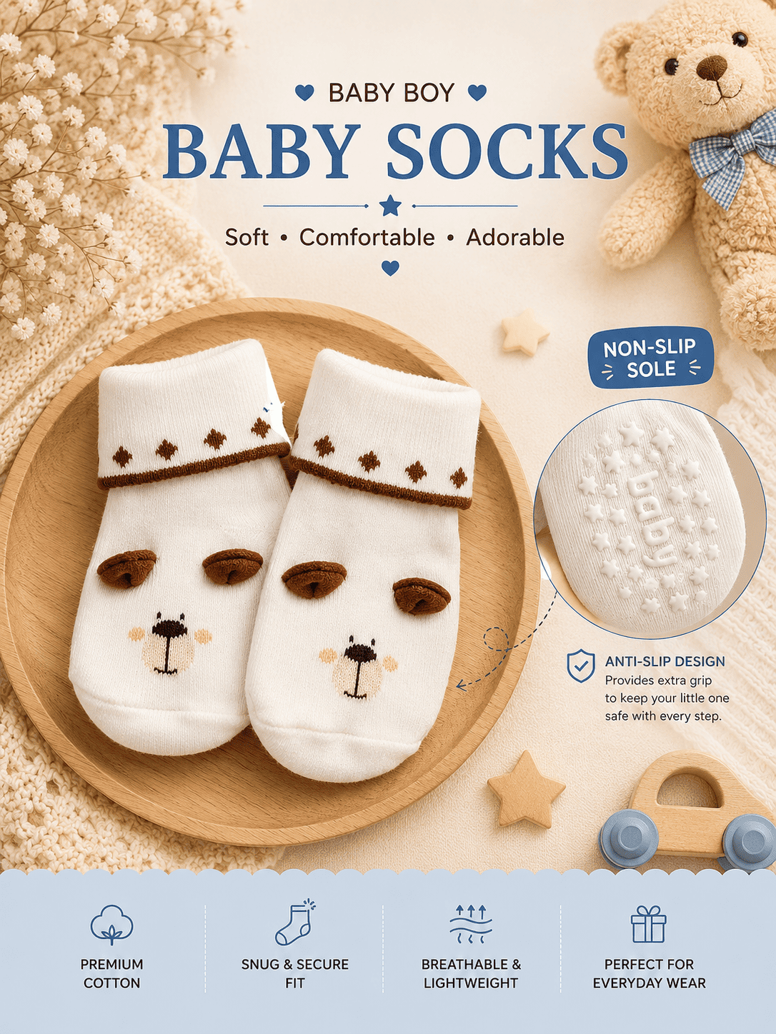Baby Socks - White