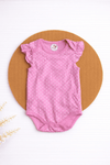 Onesies- Pink White dot