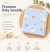 Premium Muslin Swaddle - Blue Sheep