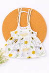 Muslin Knot Frock- Honey Bee