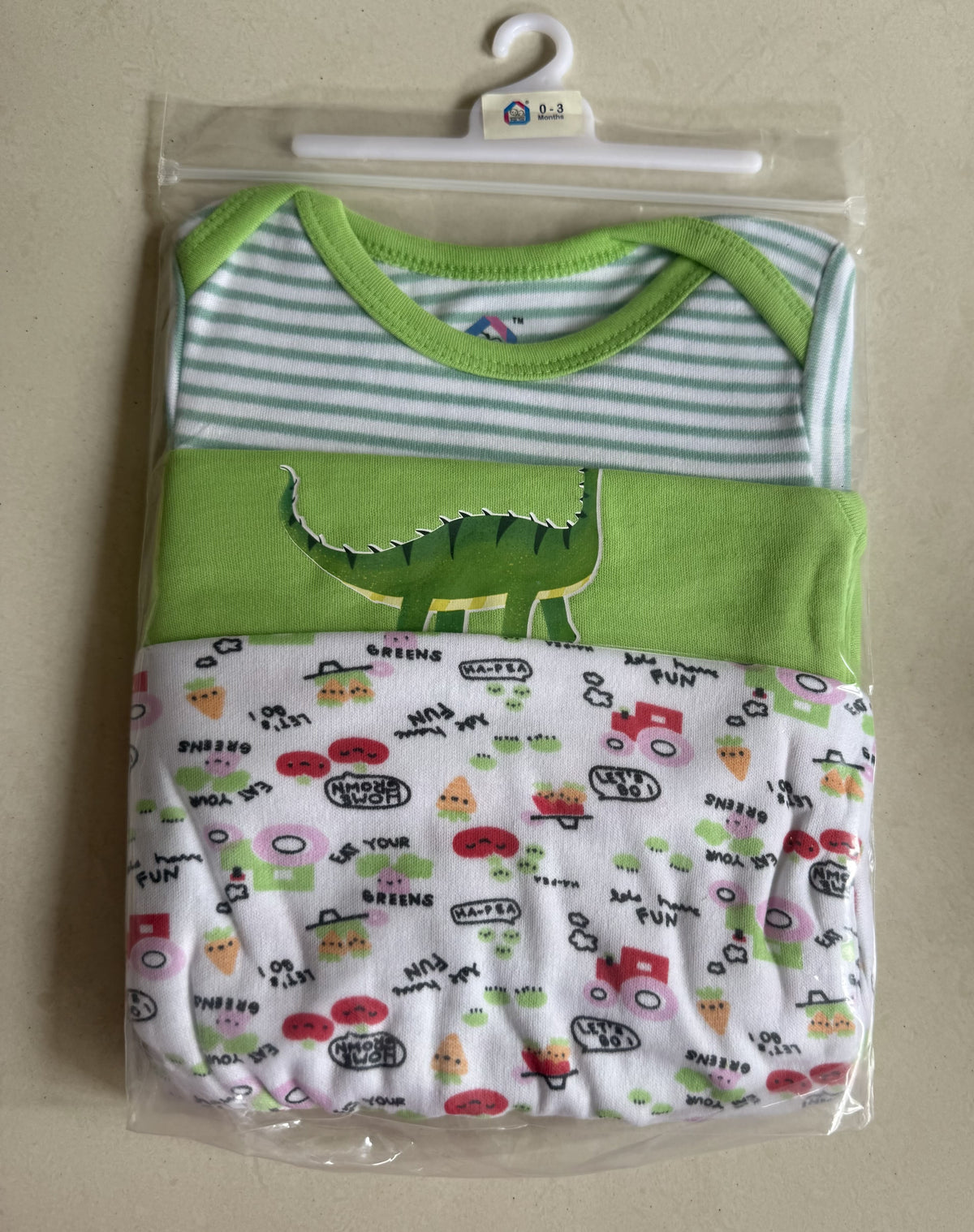 3 Piece Onesies Set Soft Cotton