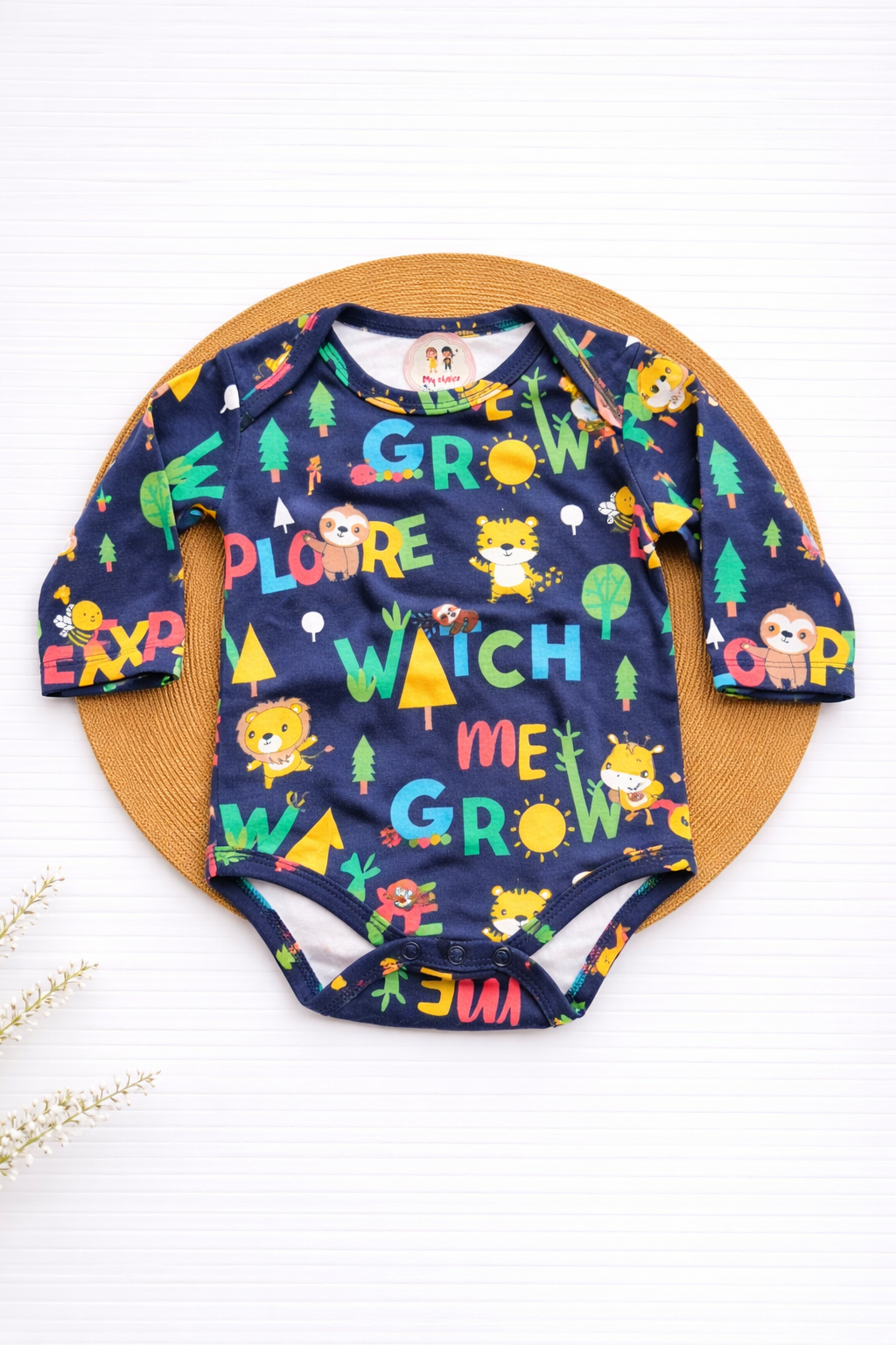 Onesie- Dark Blue Grow