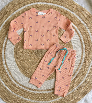 Full Sleeve Co-ords Set - Orange Rainbow