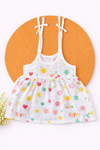 Muslin Knot Frock- Cherry