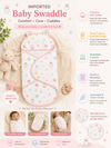 Velcro Swaddle - Pink Border