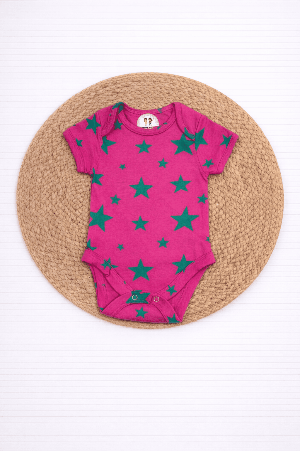 Onesies- Pink Green Star
