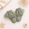 Baby Girl Frill Socks - Olive Green