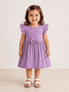 Frill Sleeve Frock - Lavender Heart