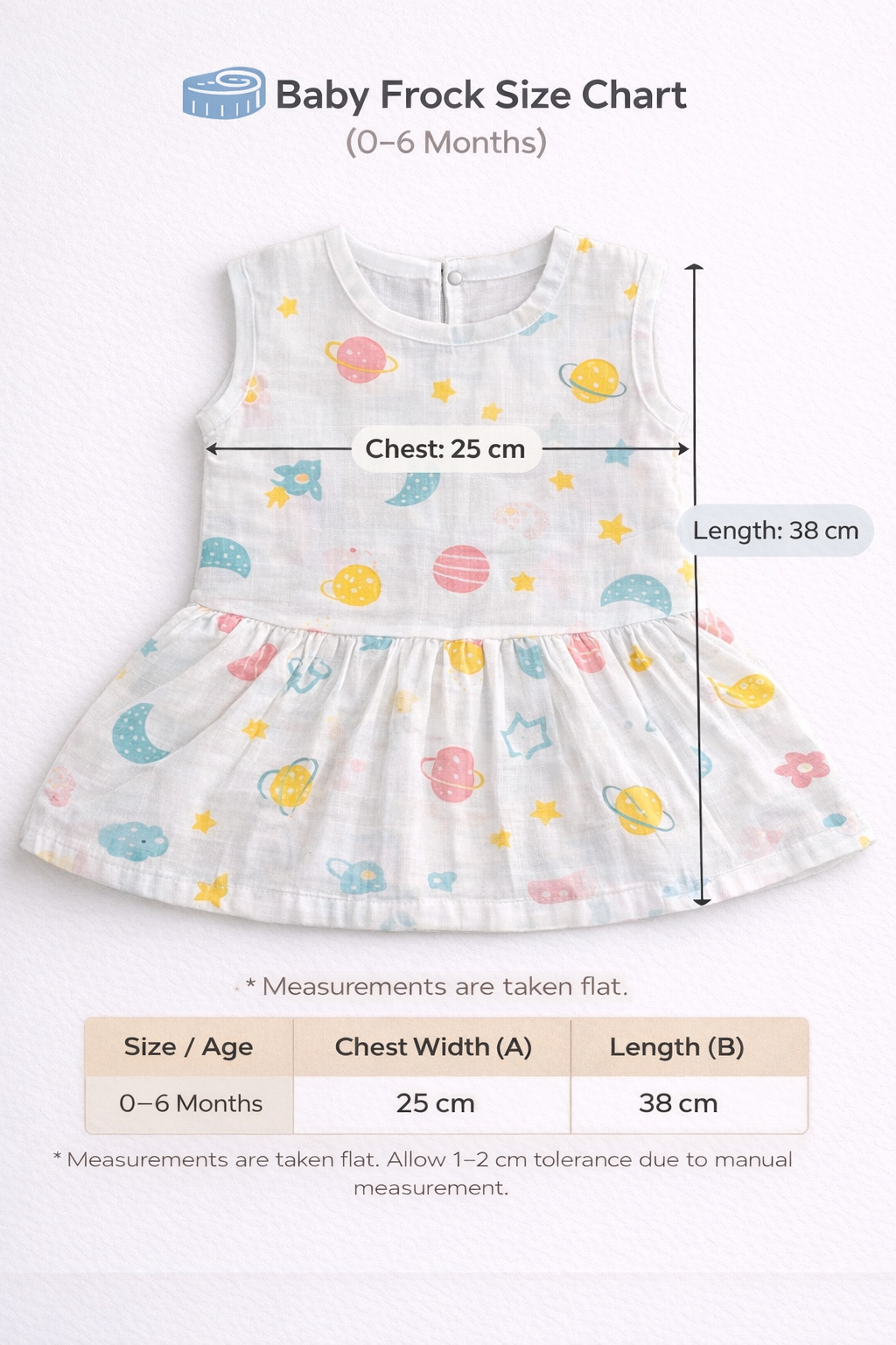Muslin Frock Frill - Orange Heart fruit