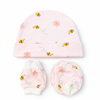 Cap, Mitten & Bootie Set - Bee Print