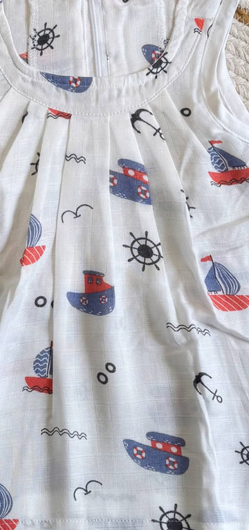 Muslin Frock With Back Zip