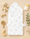 4-Layer Hooded Towel - Flying Puppy Print