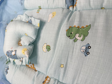 Premium Muslin Carry Bed + Net Bed Combo