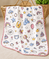 4 Layer Receiving Blanket - Newborn Theme