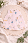 Premium Muslin Frock with Front Button