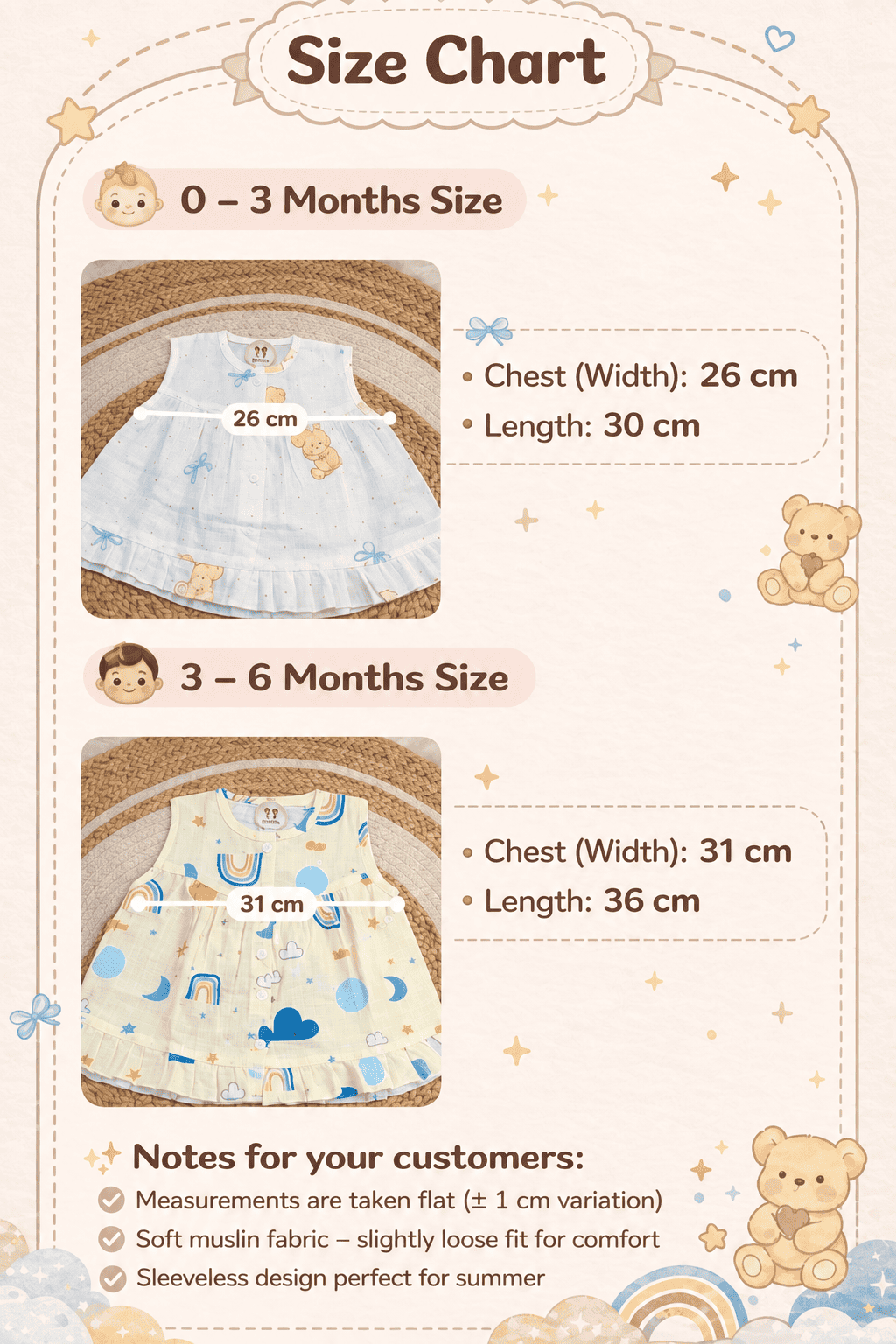 Premium Muslin Frock with Front Button