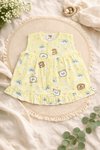 Premium Muslin Frock with Front Button
