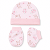 Cap, Mitten & Bootie Set - Pink Rabbit