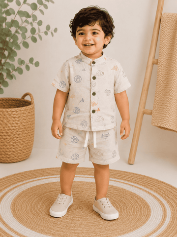 Premium Muslin Co-Ord Set for Boys