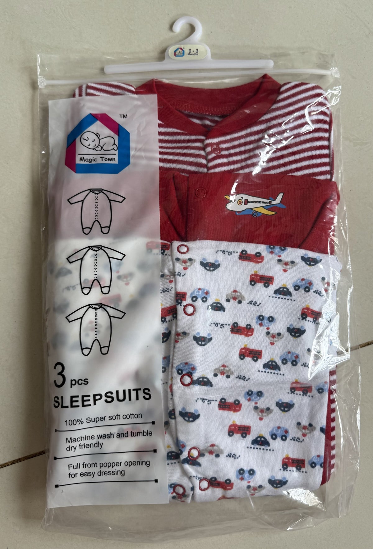 3 Piece Romper Set Soft Cotton