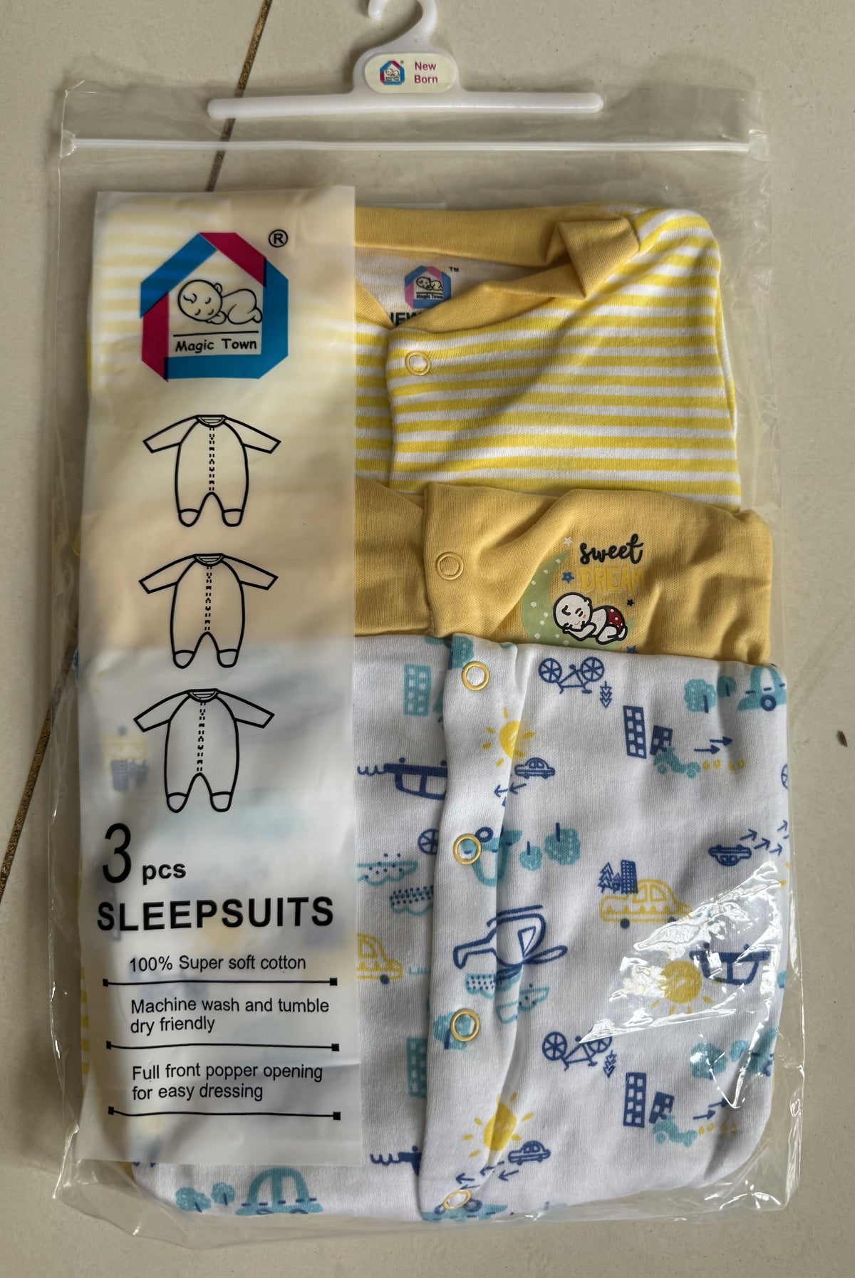 3 Piece Romper Set Soft Cotton