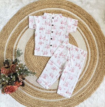 Premium Muslin Co-ord Set for Boys with Pant