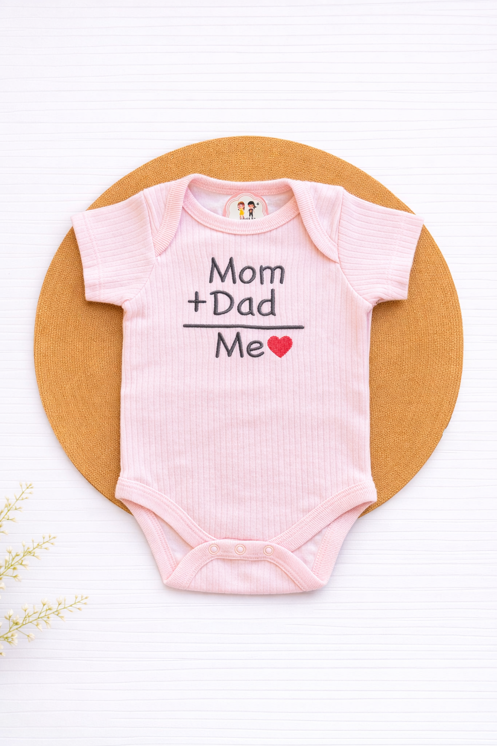 Onesie- Pink Mom plus Dad