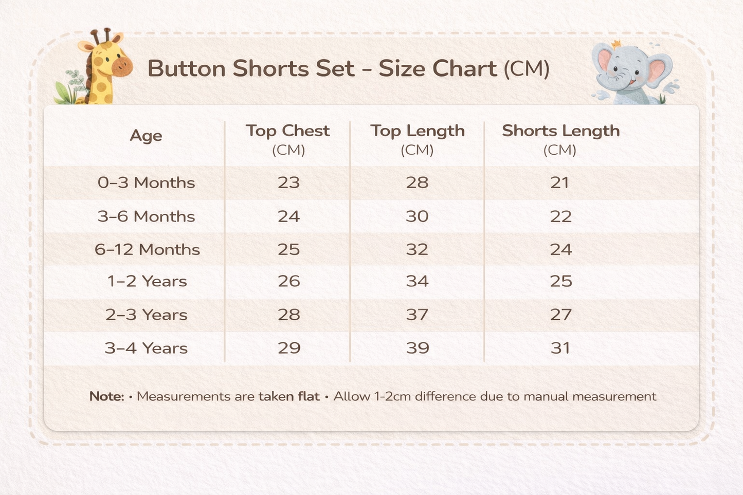 Button Shorts Set