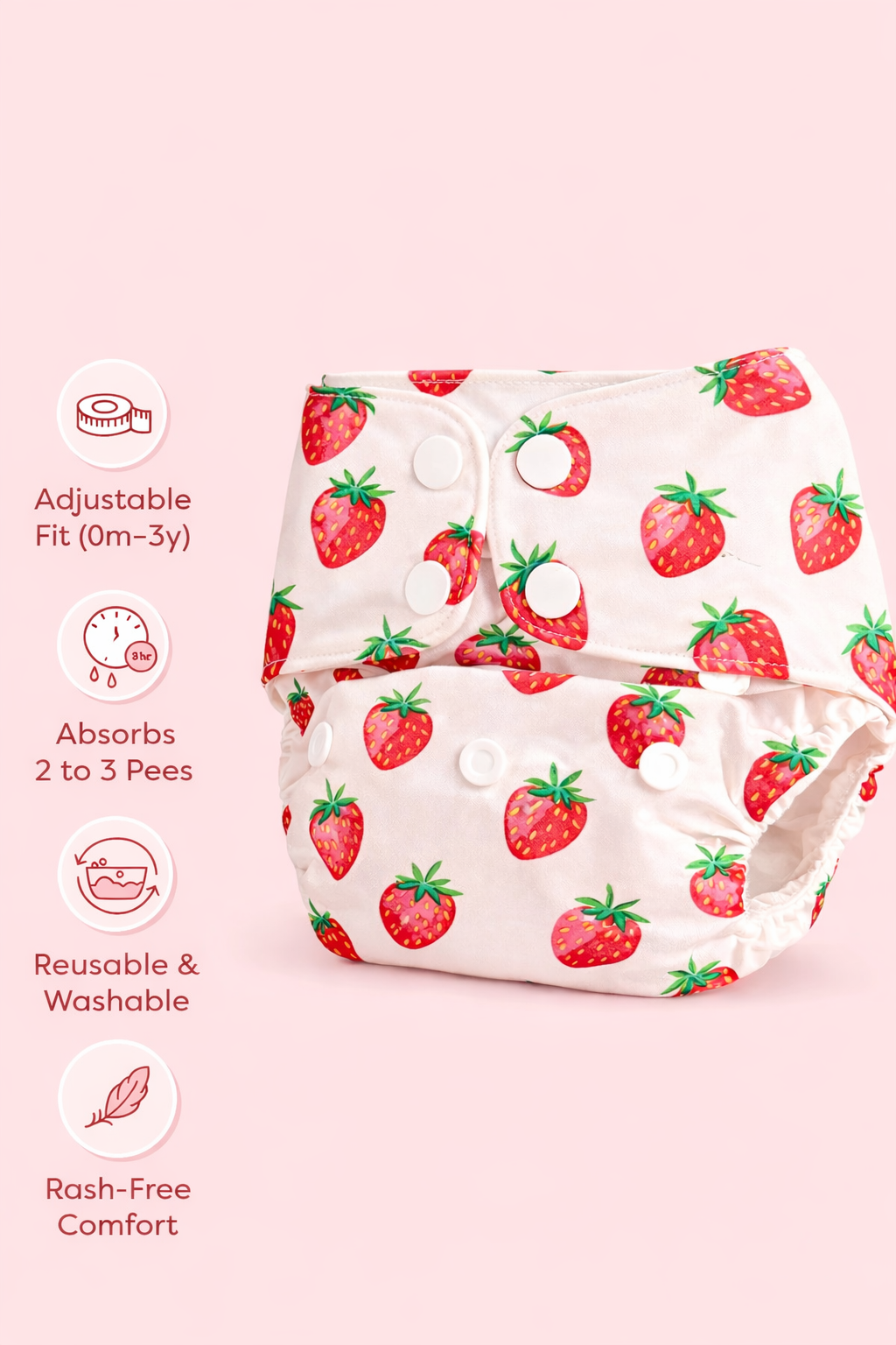 Cloth Diaper Adjustable & Reusable with Pad - Duck