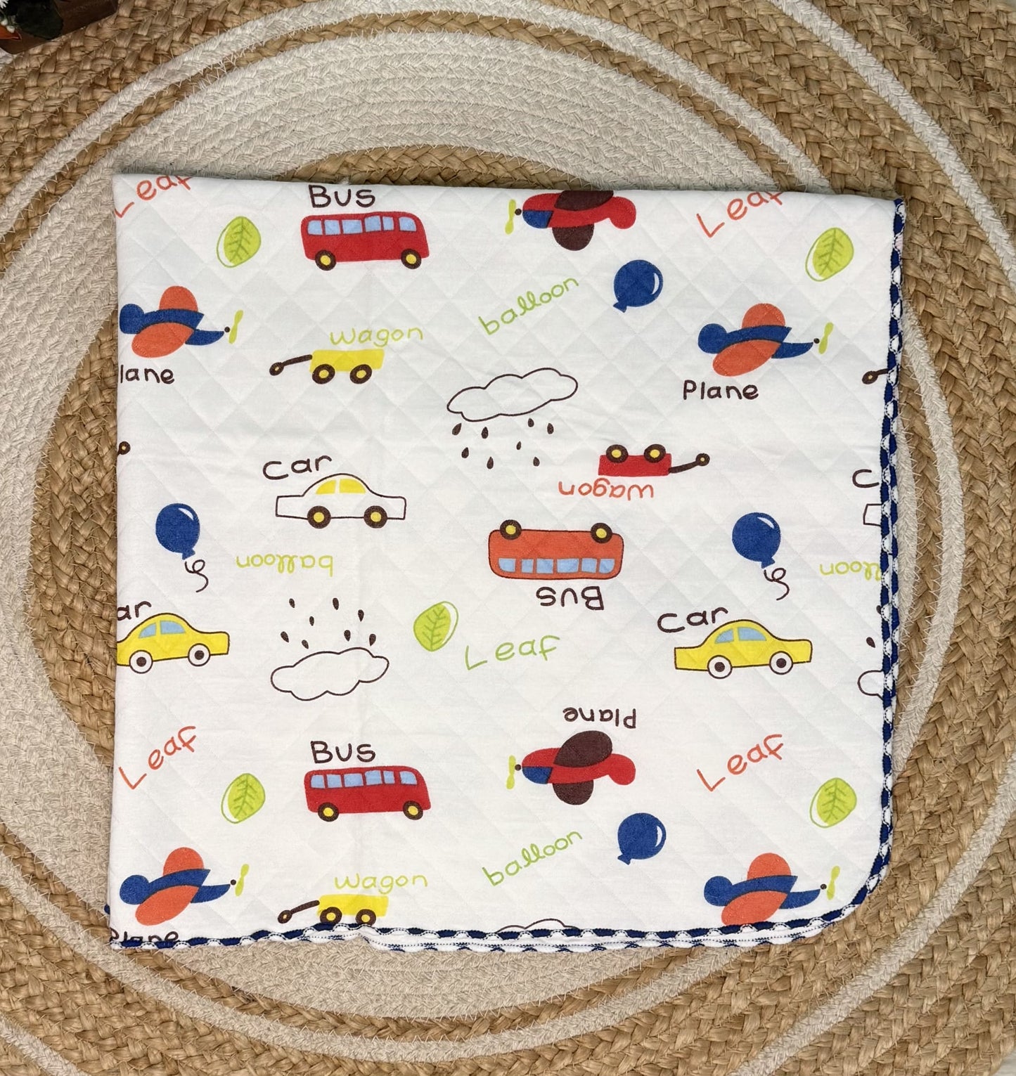 4 Layer Receiving Blanket - Car