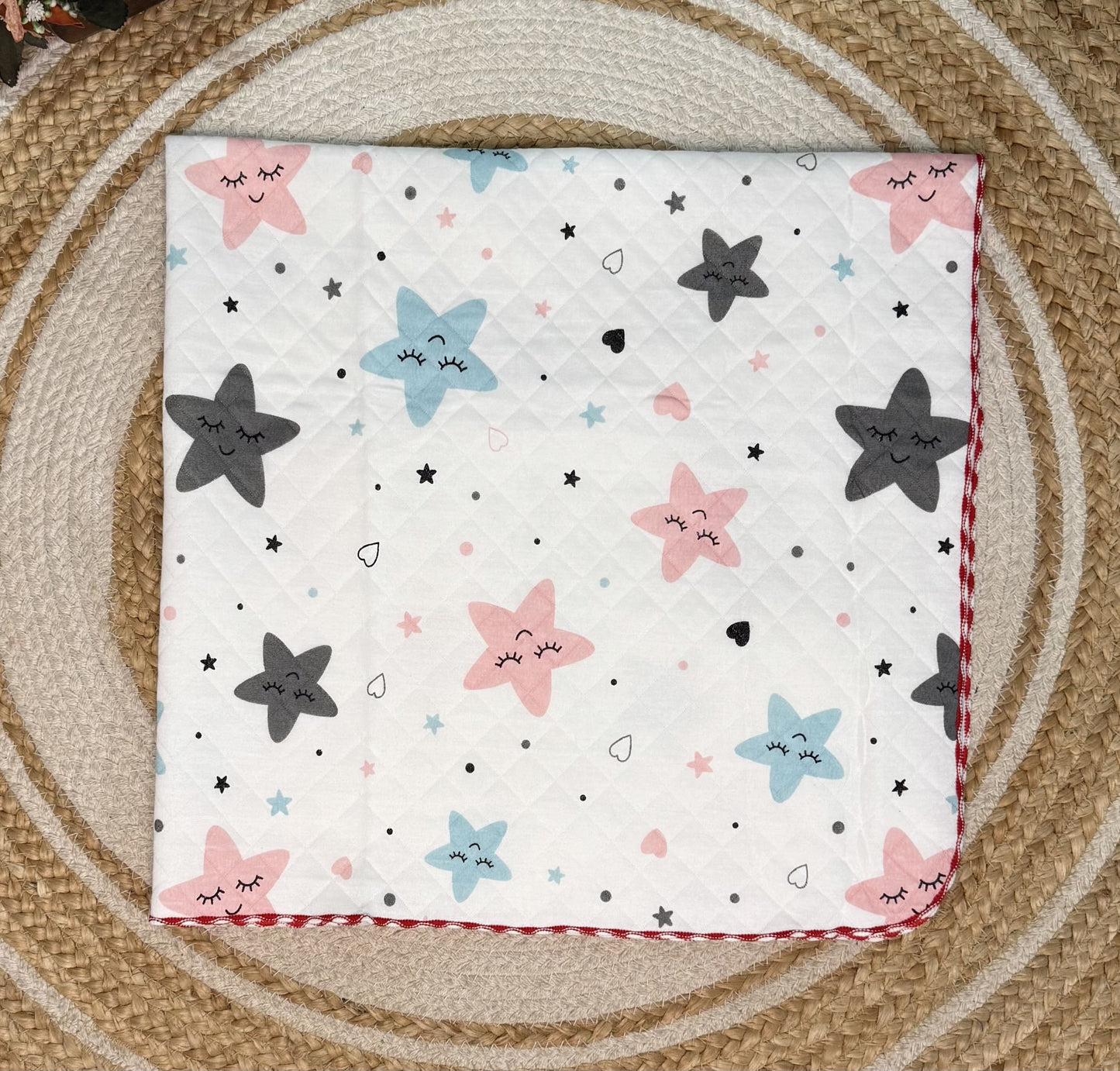 4 Layer Receiving Blanket - Little Star