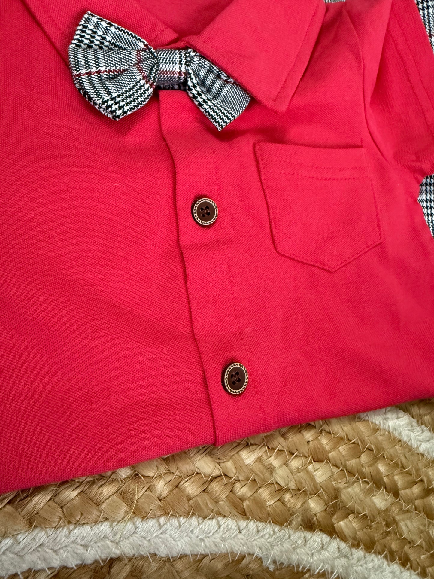 Fancy Baby Boy Romper (Pink)