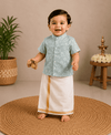 Linen Shirt with Velcro Veshti Set