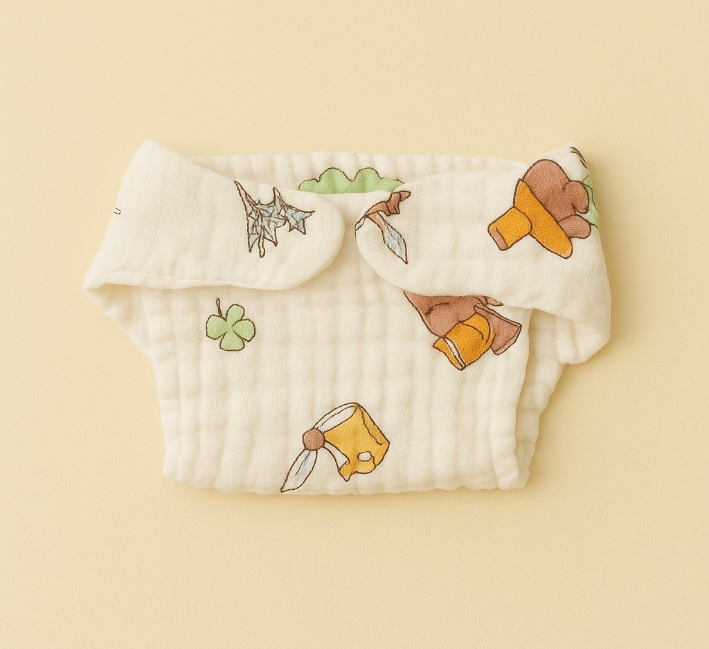 Crinkled Muslin Nappy