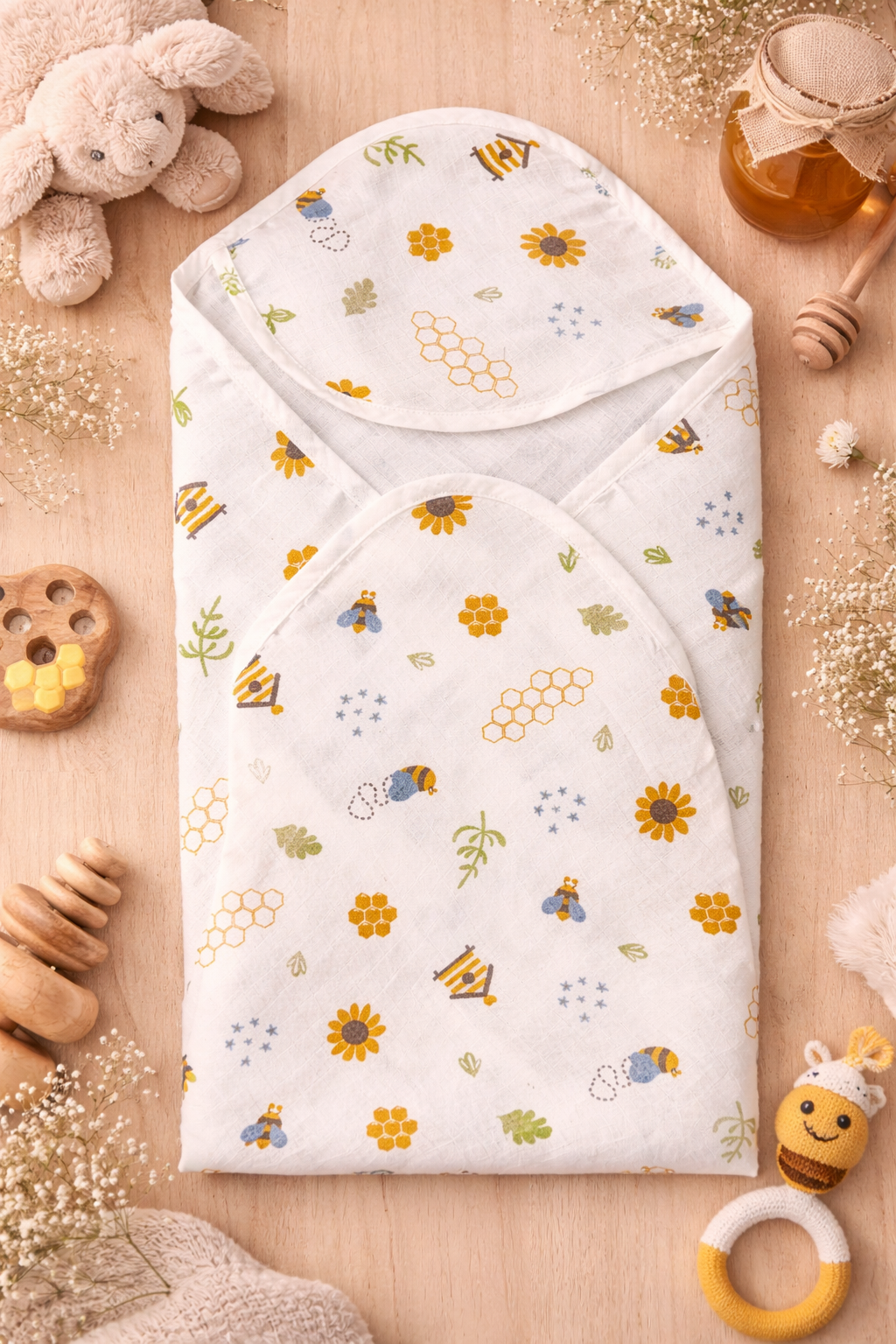 2 layer hooded towel