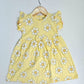 Frill Sleeve Frock - Yellow flower