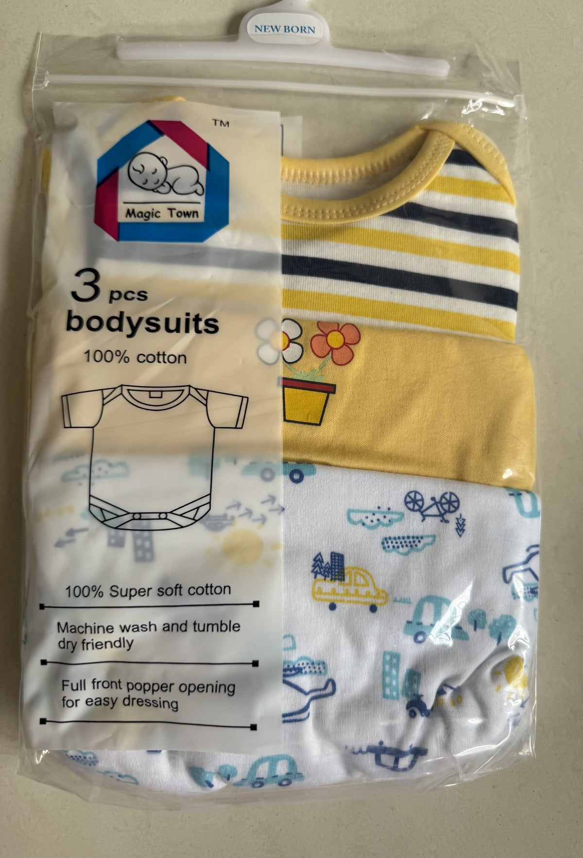 3 Piece Onesies Set Soft Cotton