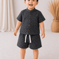 Premium Muslin Co-Ord Set for Boys - Black