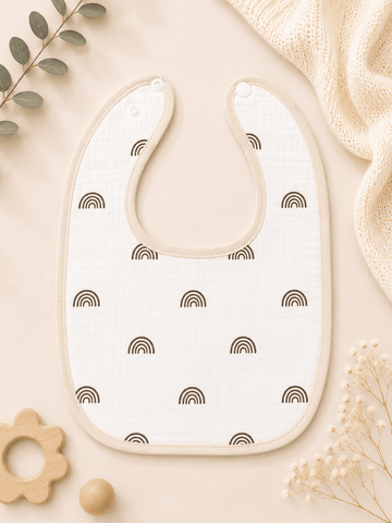 Muslin Bib - Rainbow Print
