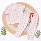Half Sleeve Kids Night Suit - Light Pink Doodle