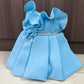 Premium Scuba Frock with Flair - Blue (Baby)