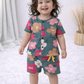 Button Shorts Set - Flower