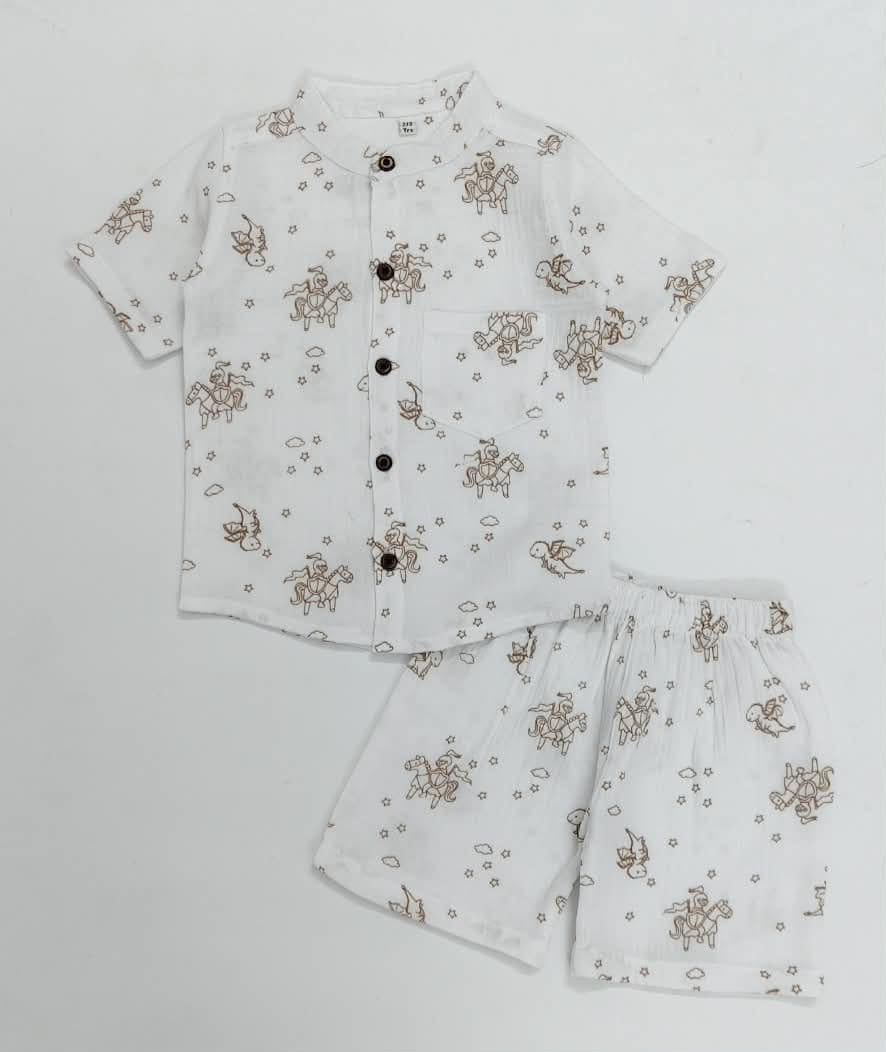 Premium Muslin Co-Ord Set for Boys