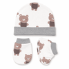 Cap, Mitten & Bootie Set - Teddy Bear
