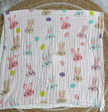 Muslin 6 Layer Bath Towel- Bunny