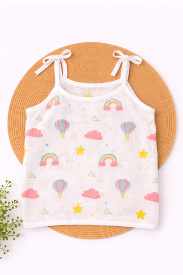 Muslin Jabla Knot - Rainbow