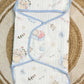 Velcro Swaddle - Blue Border
